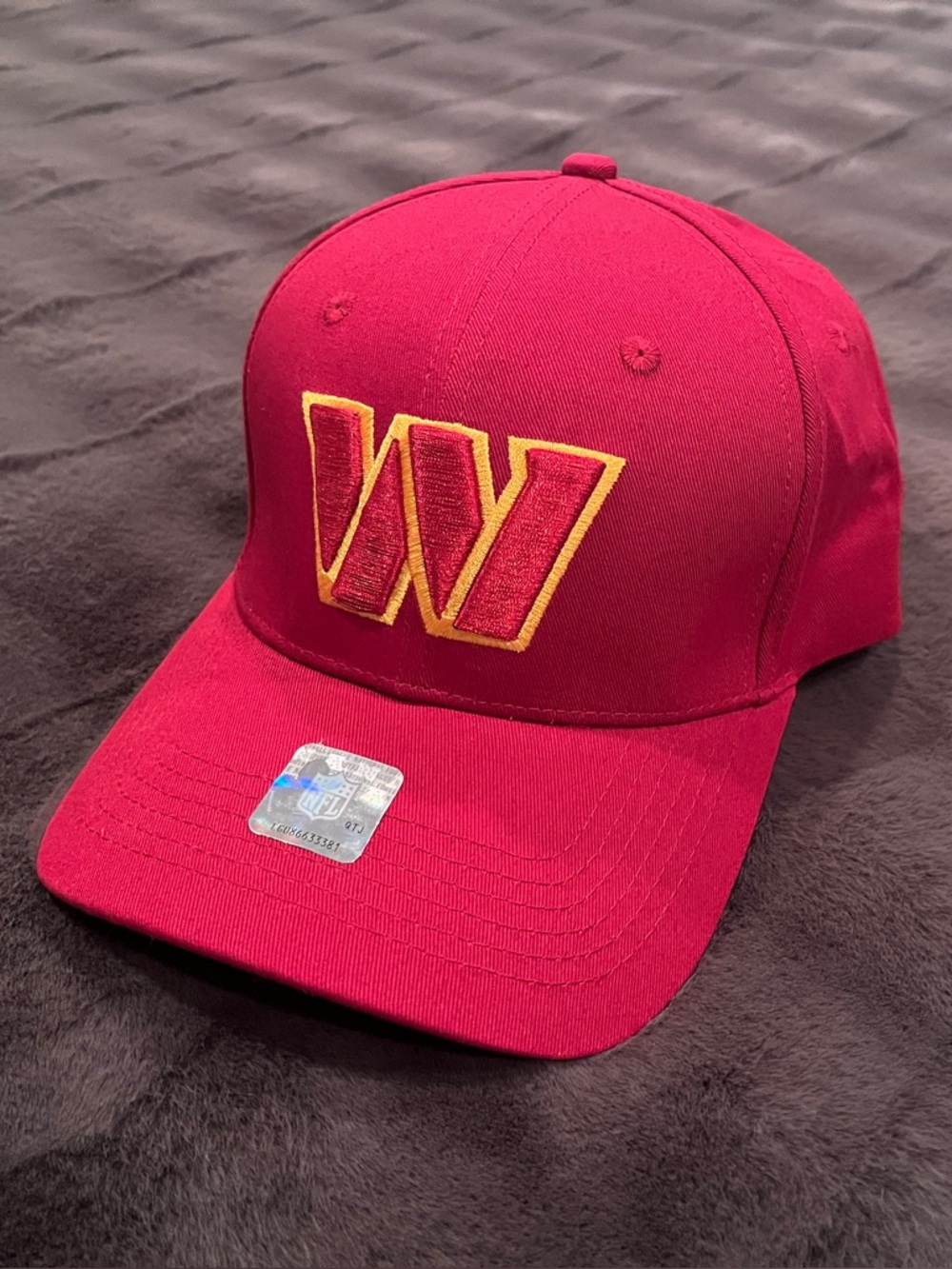 NFL Washington Commanders Burgundy Adjustable Hat - NWOT